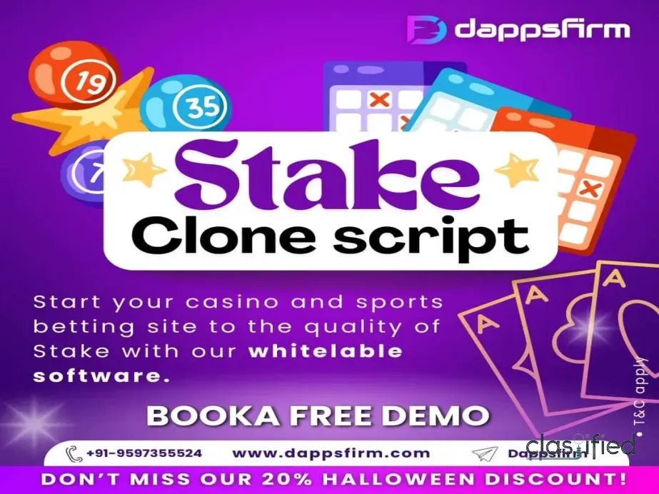 Stake Clone Script – Complete Whitelabel Software Solution at Minimal Costs. Try Free Demo