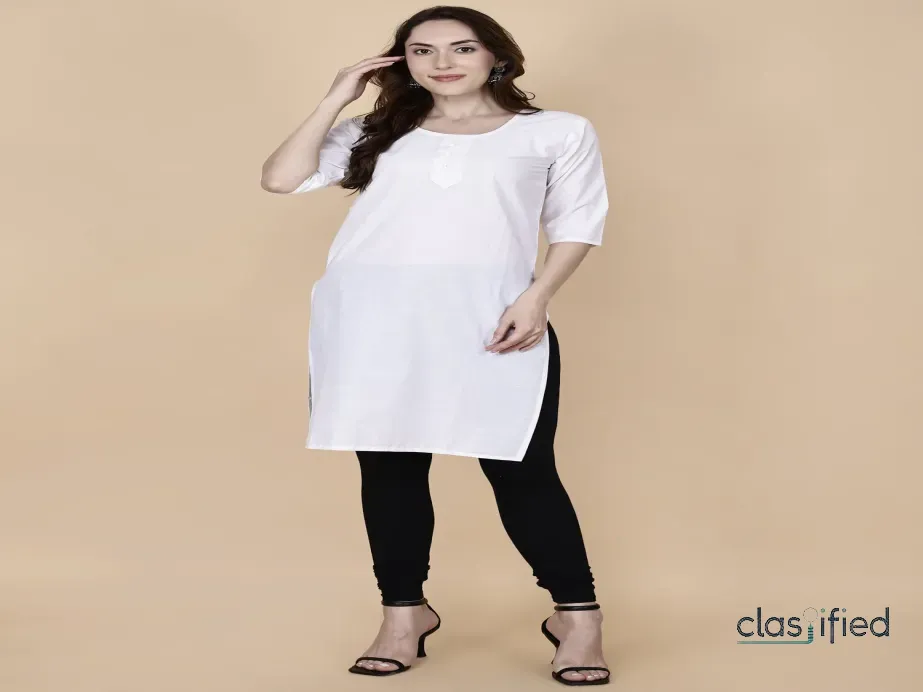 Elegant White Kurti Plain – Only ₹599 | Pretty Lady