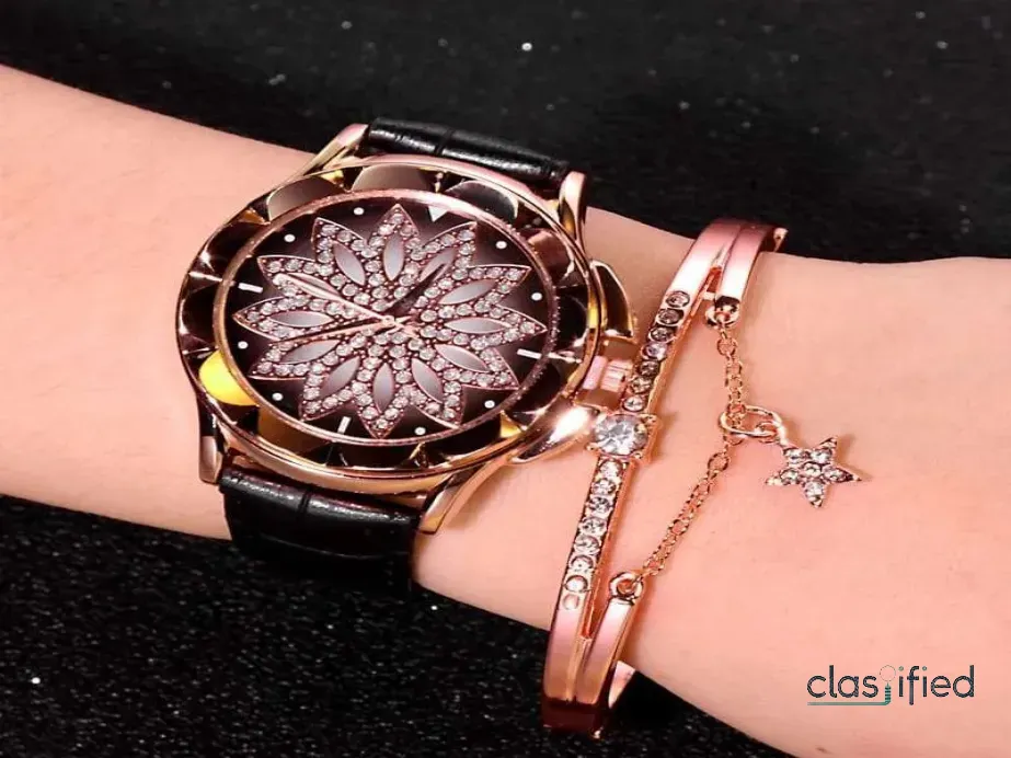 Watch +Bracelet Girls Ladies Giftset