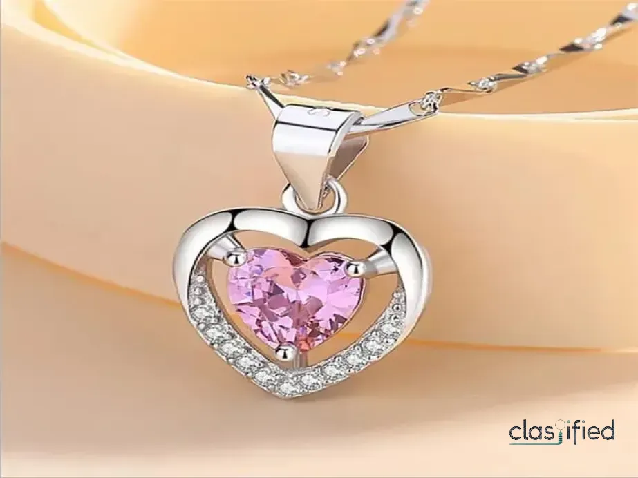 Crystal Heart Pendant Necklace