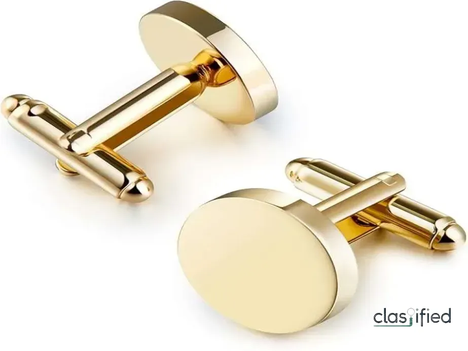 Customizable Stainless Steel Men’s Cufflinks