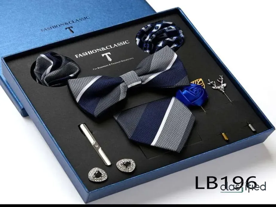 High Grade 7.5 cm Silk Necktie Set