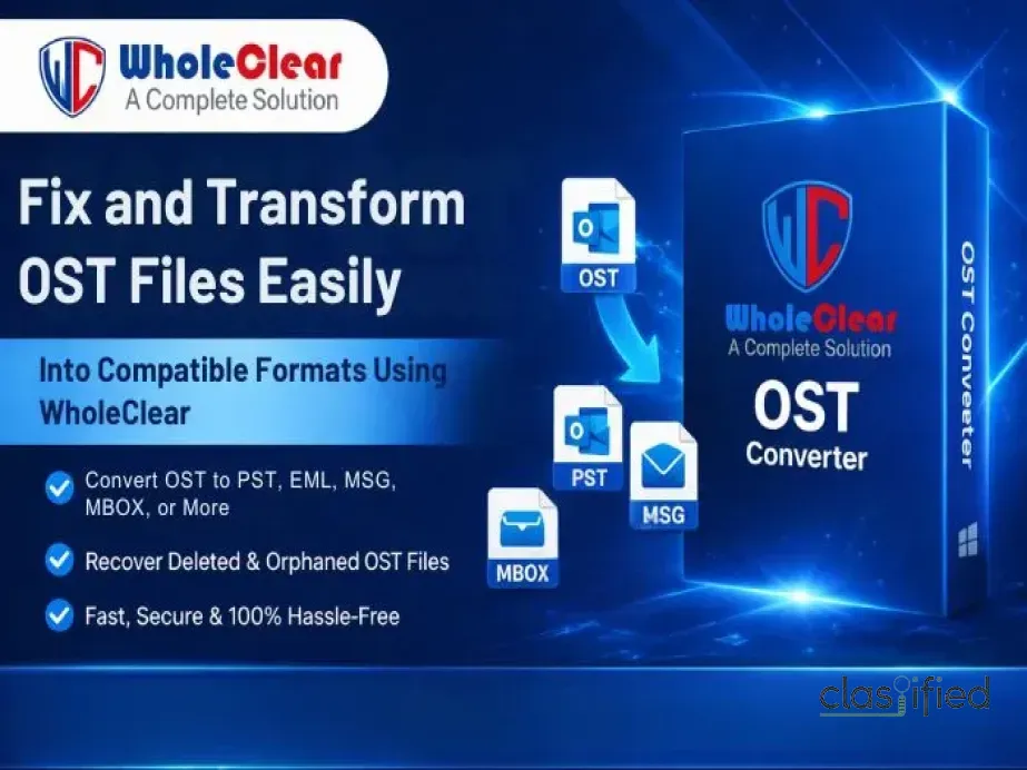 Fix and Transform OST Files Easily Into Compatible Formats Using WholeClear