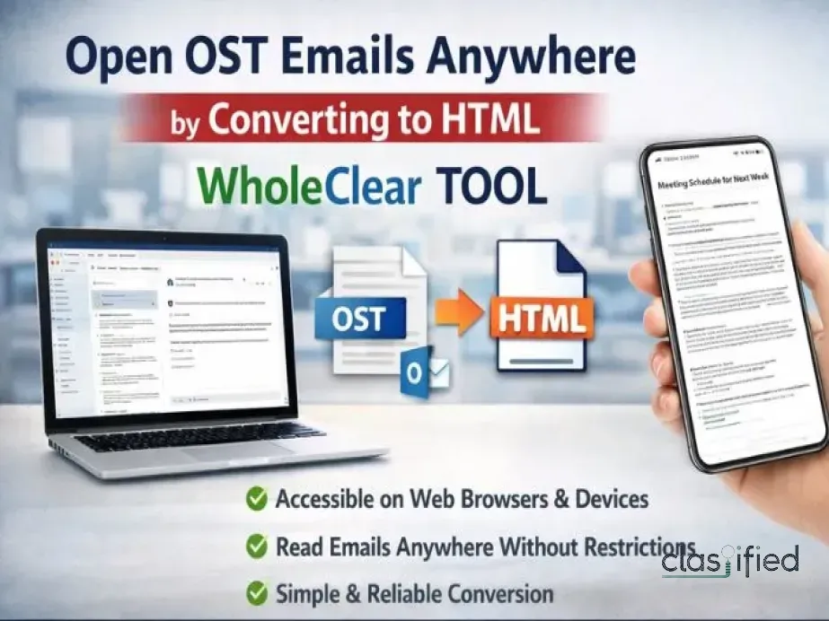 Open OST Emails Anywhere by Converting to HTML – WholeClear Tool