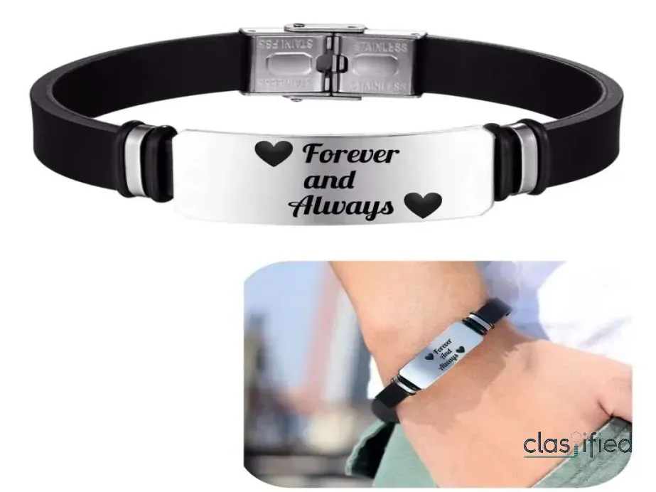 Engravable stainless Steel Bar And High Grade Silicon Bands