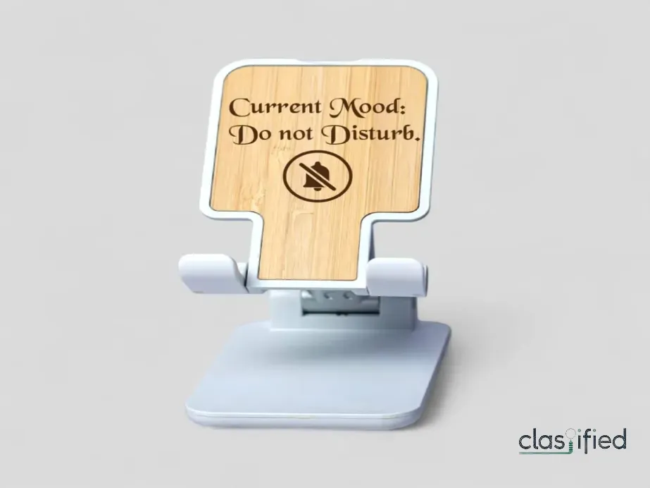 Custom Engraved Adjustable Desk Mobile Stand