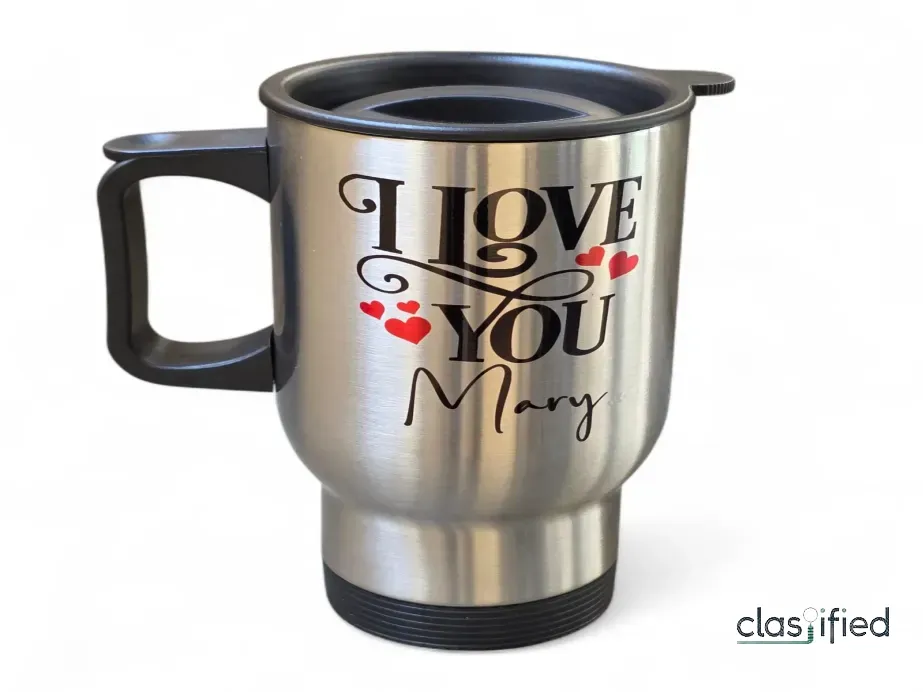 Branded Stainless Steel Travel Mug