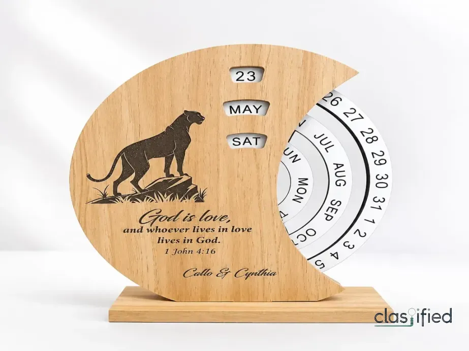 Custom Engraved Reusable Office Calendar