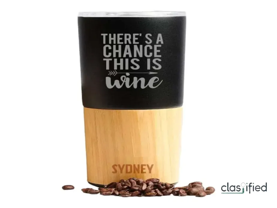 Bamboo Stainless Steel Travel Tumbler for Hot and Cold Coffee