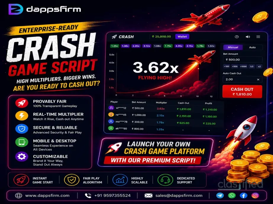 Grow Your Gaming Platform with a Feature-Rich Crash Game Script